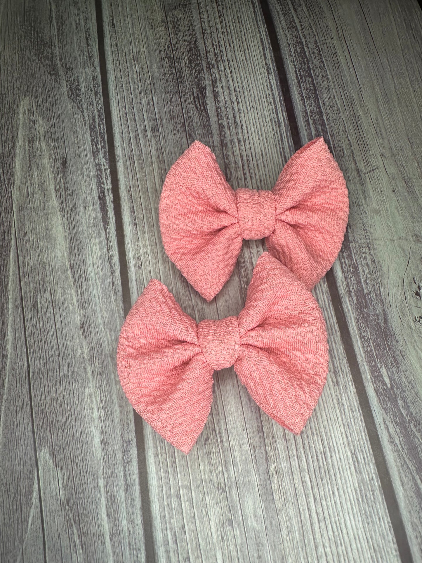 Bubblegum Pink- Clip Bow Set