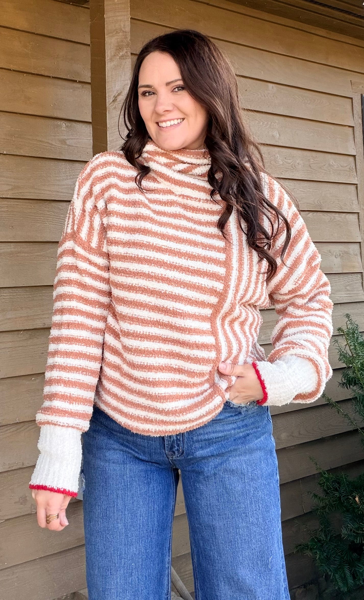 Causing Mayhem Mock Neck Sweater