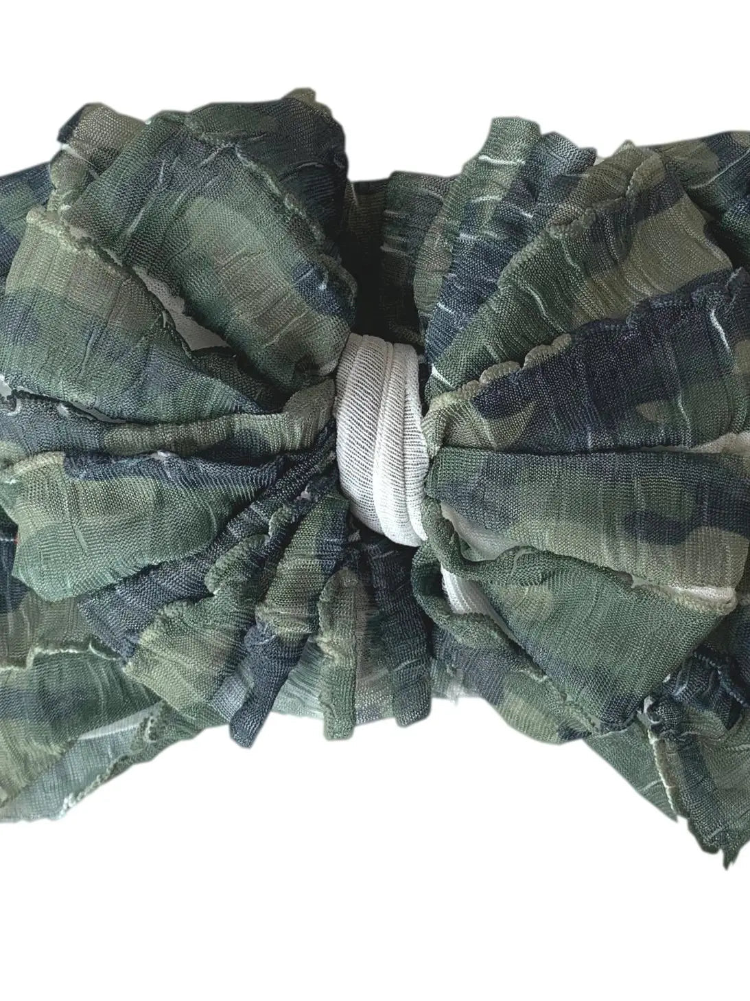 Camo Ruffled Bow