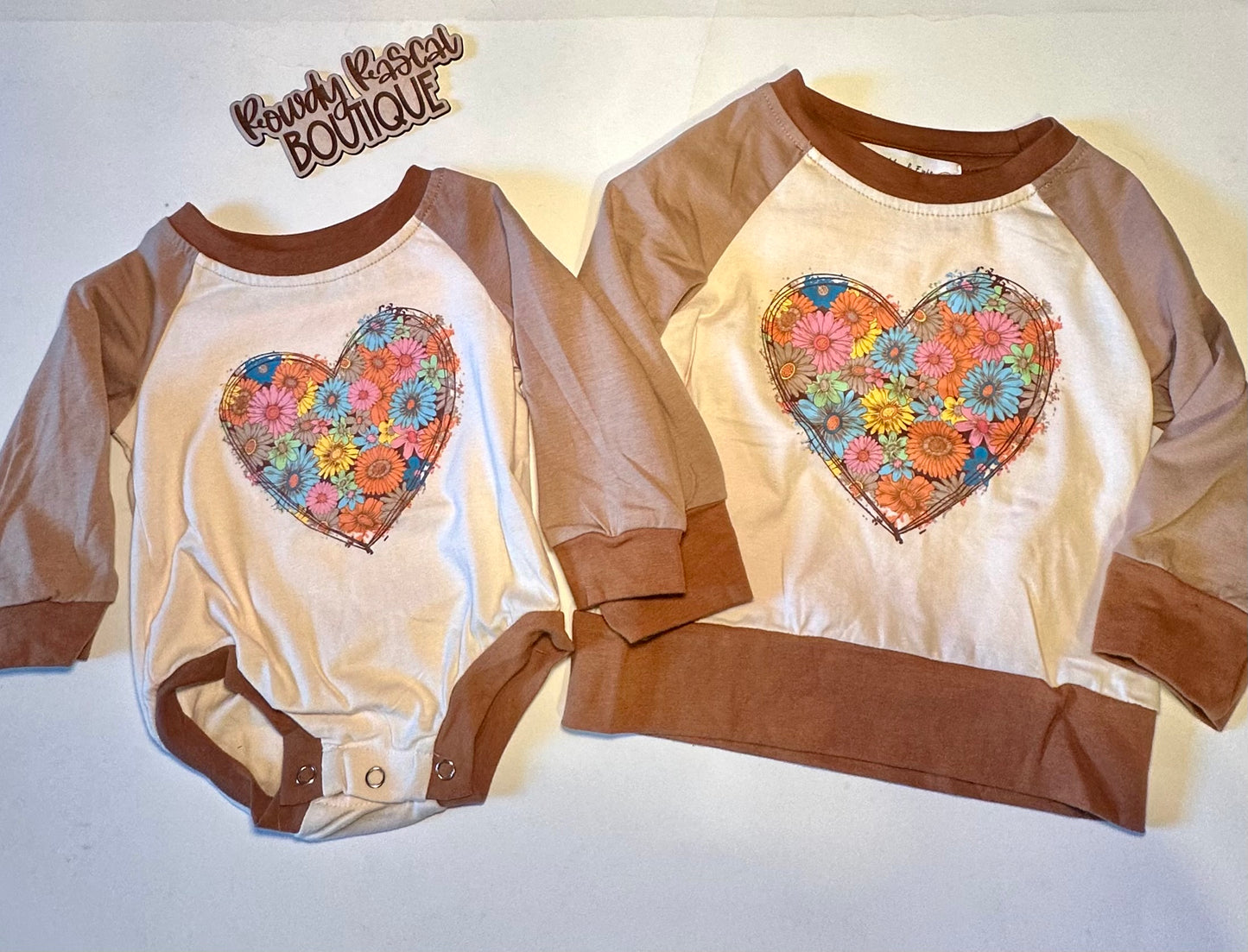 Floral Hearts Onesie