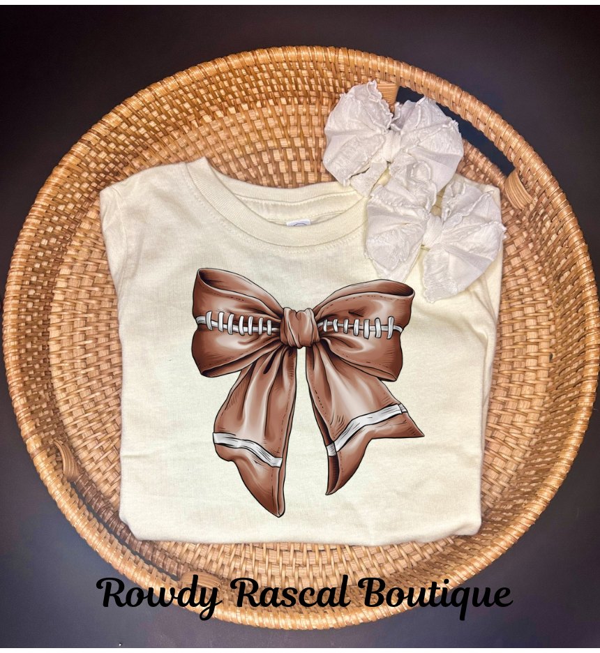 Football Bow Tee