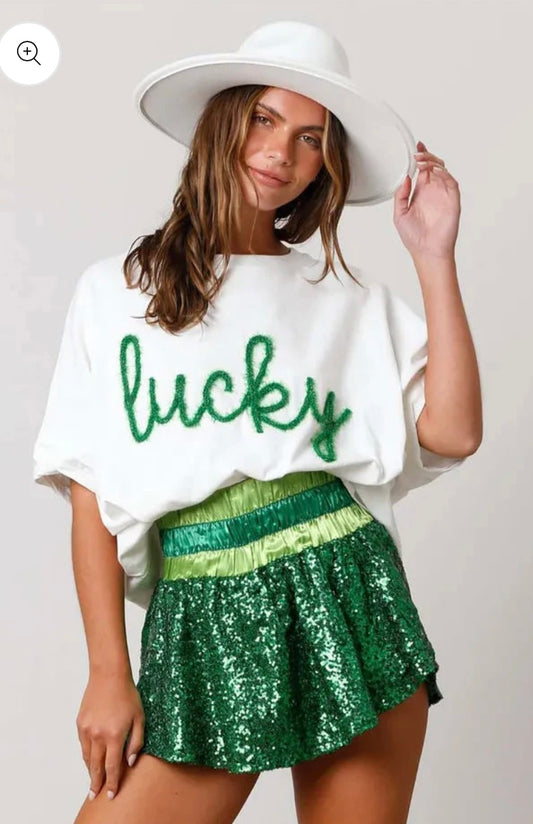 Lucky Embroidery Top