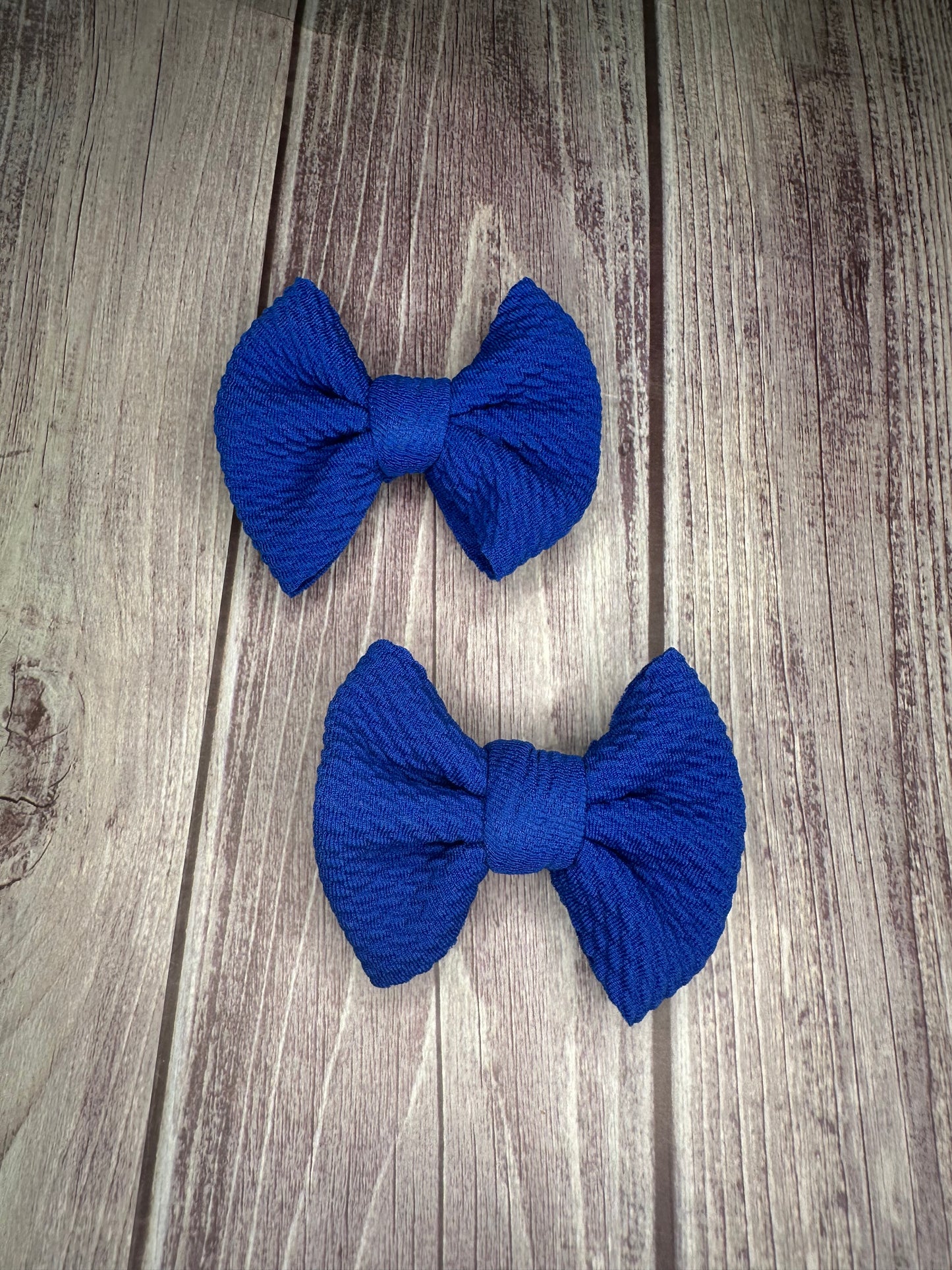 Sapphire Blue Clip Bow Set