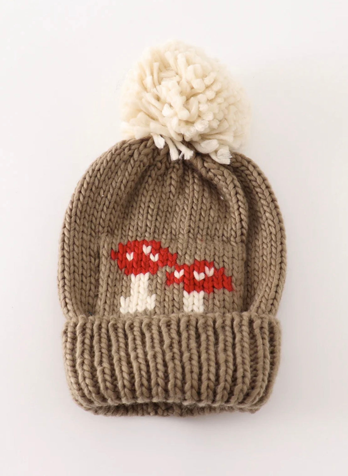 Mushroom Pom Pom Beanie