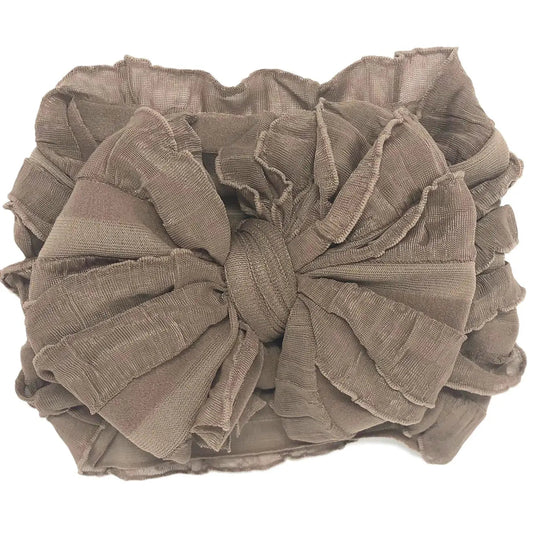 Mocha Ruffled Bow