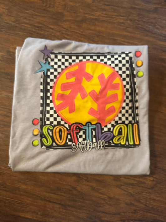 Rainbow Softball Tee