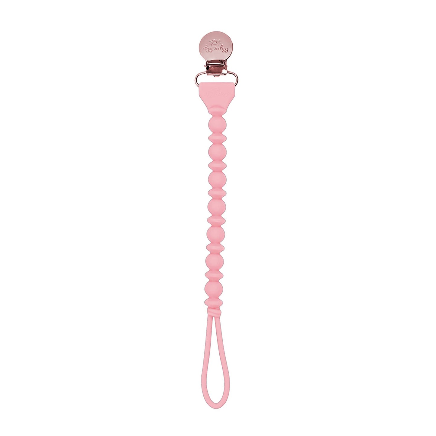 Sweetie Strap™ Silicone One-Piece Pacifier Clips: Pink Beaded