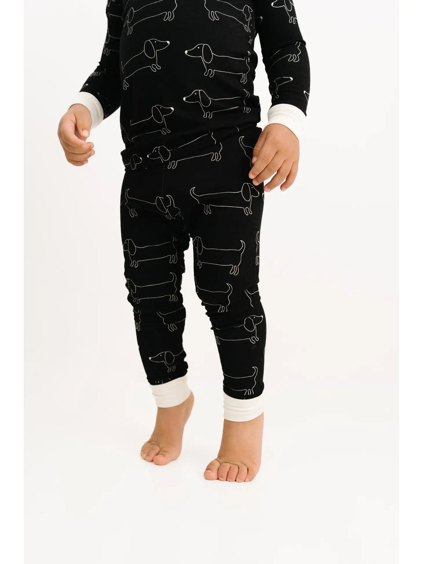 Black Dachshund Bamboo Set