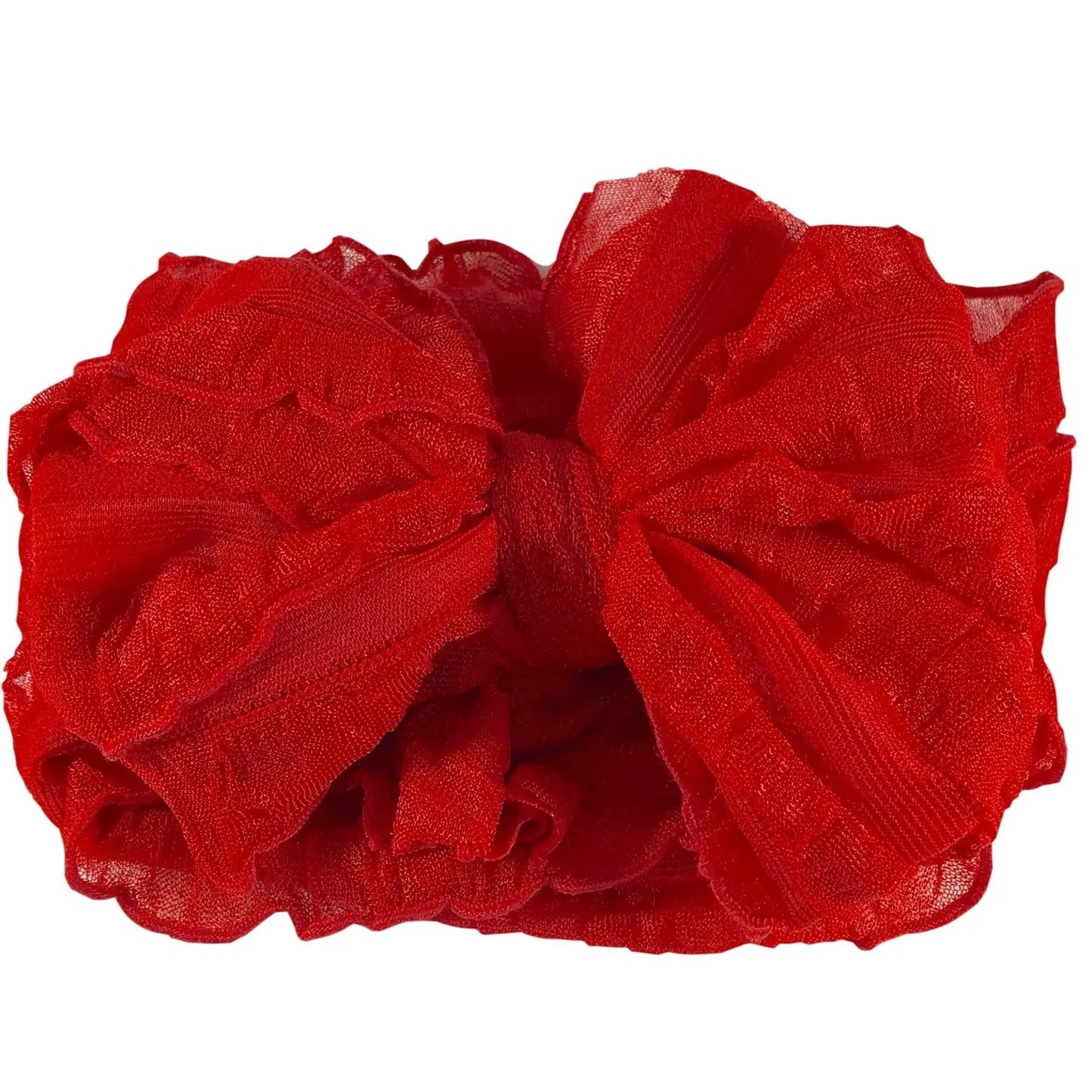 Bright Red Ruffled Bow