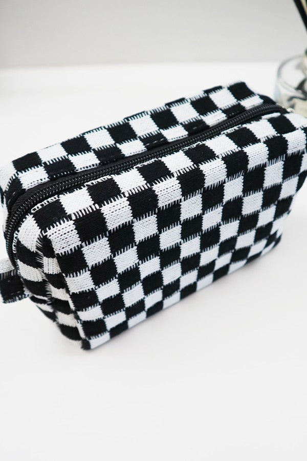 DOORBUSTER $5 Checker Cosmetic Bag