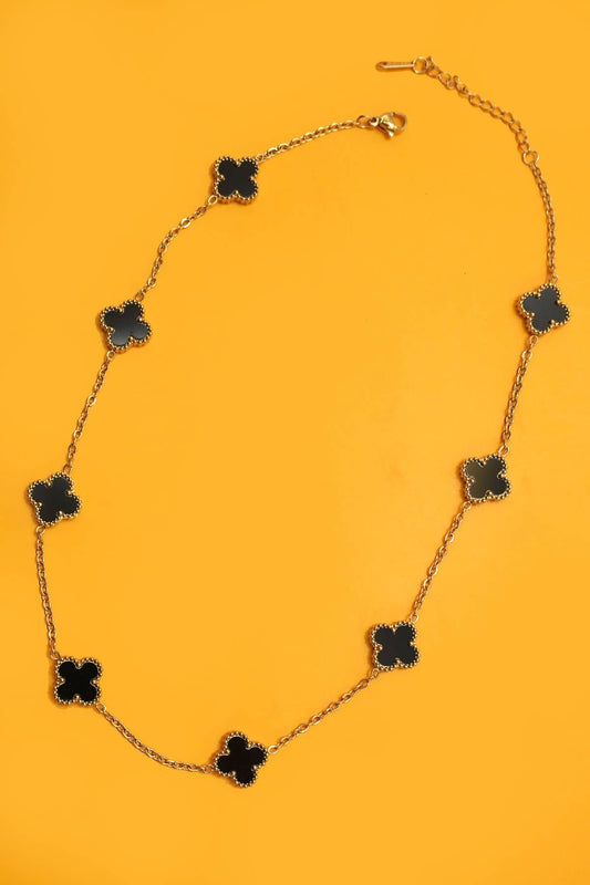 CLOVER NECKLACE-black