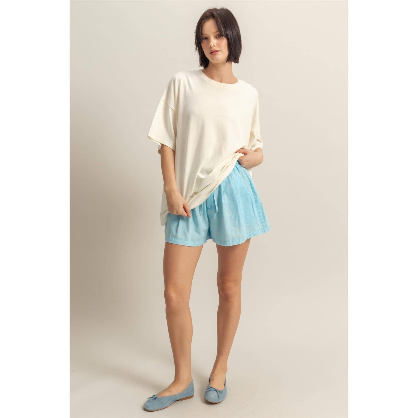 Everyday High Waist Drawstring Shorts