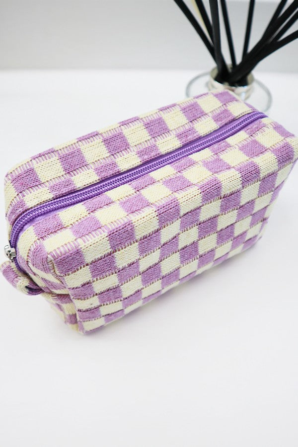 DOORBUSTER $5 Checker Cosmetic Bag