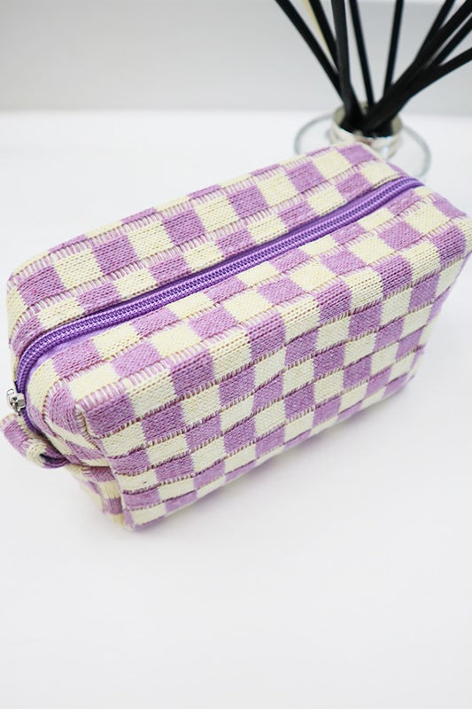 DOORBUSTER $5 Checker Cosmetic Bag