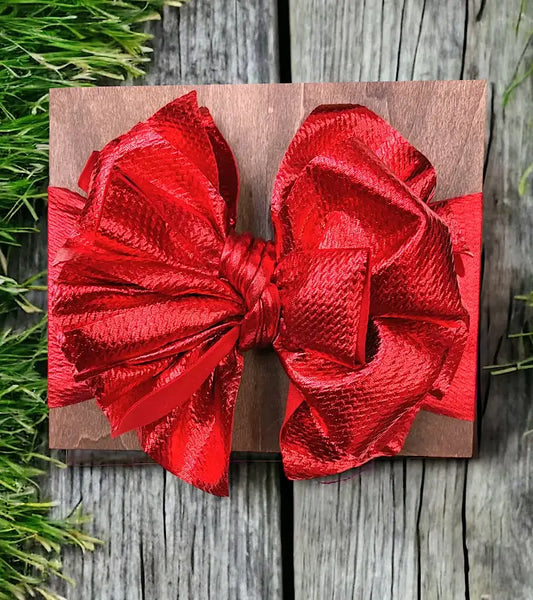 Red Tassel Headwrap Bow