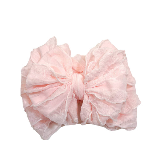 Sweet Pink Ruffled Headband