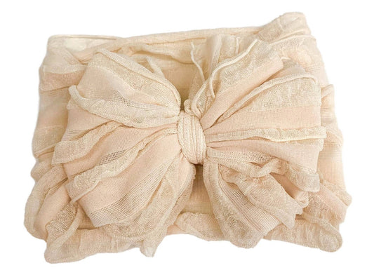 Sugar Cookie Ruffled Bow