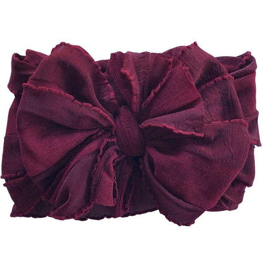 Maroon Ruffled Bow