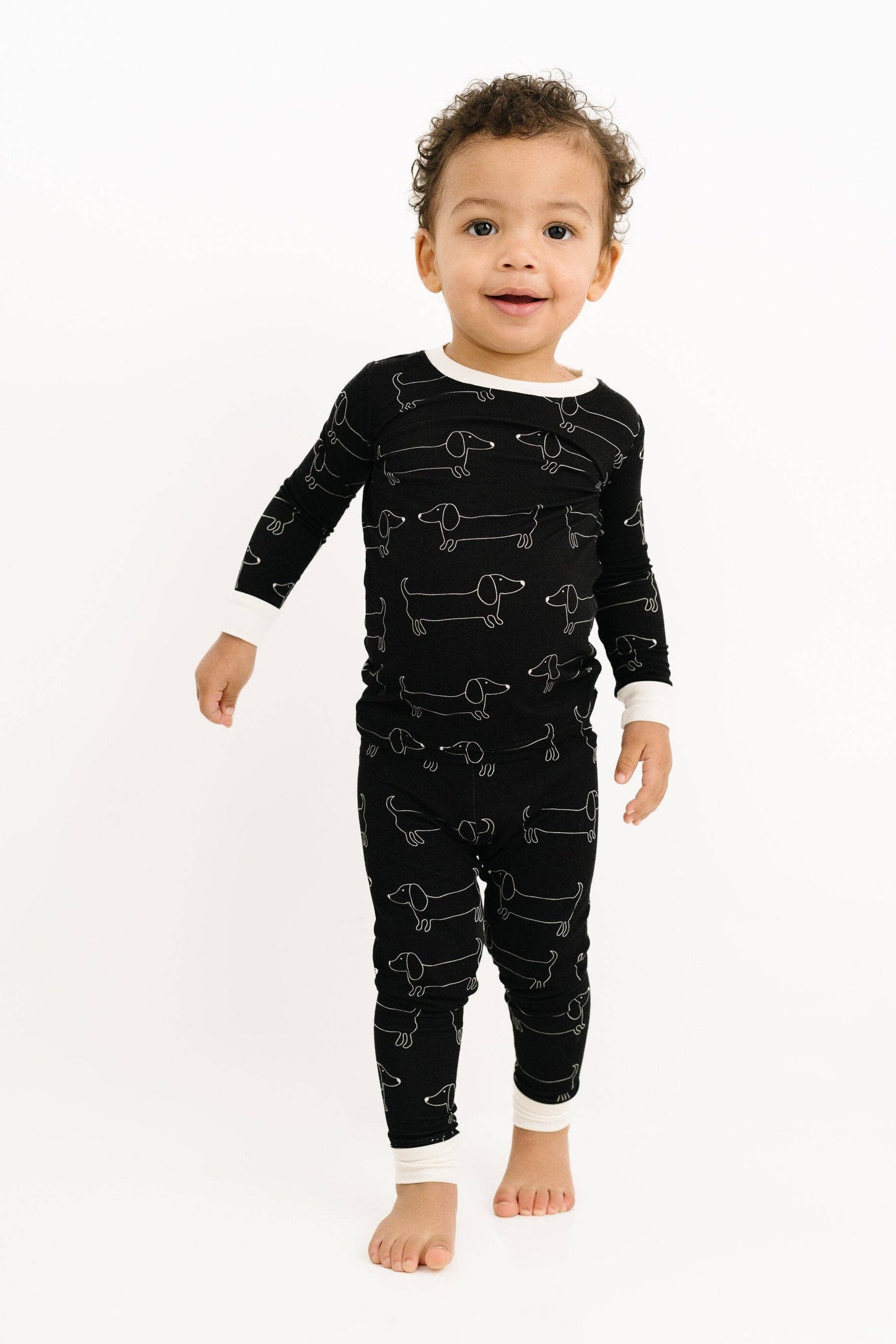 Black Dachshund Bamboo Set