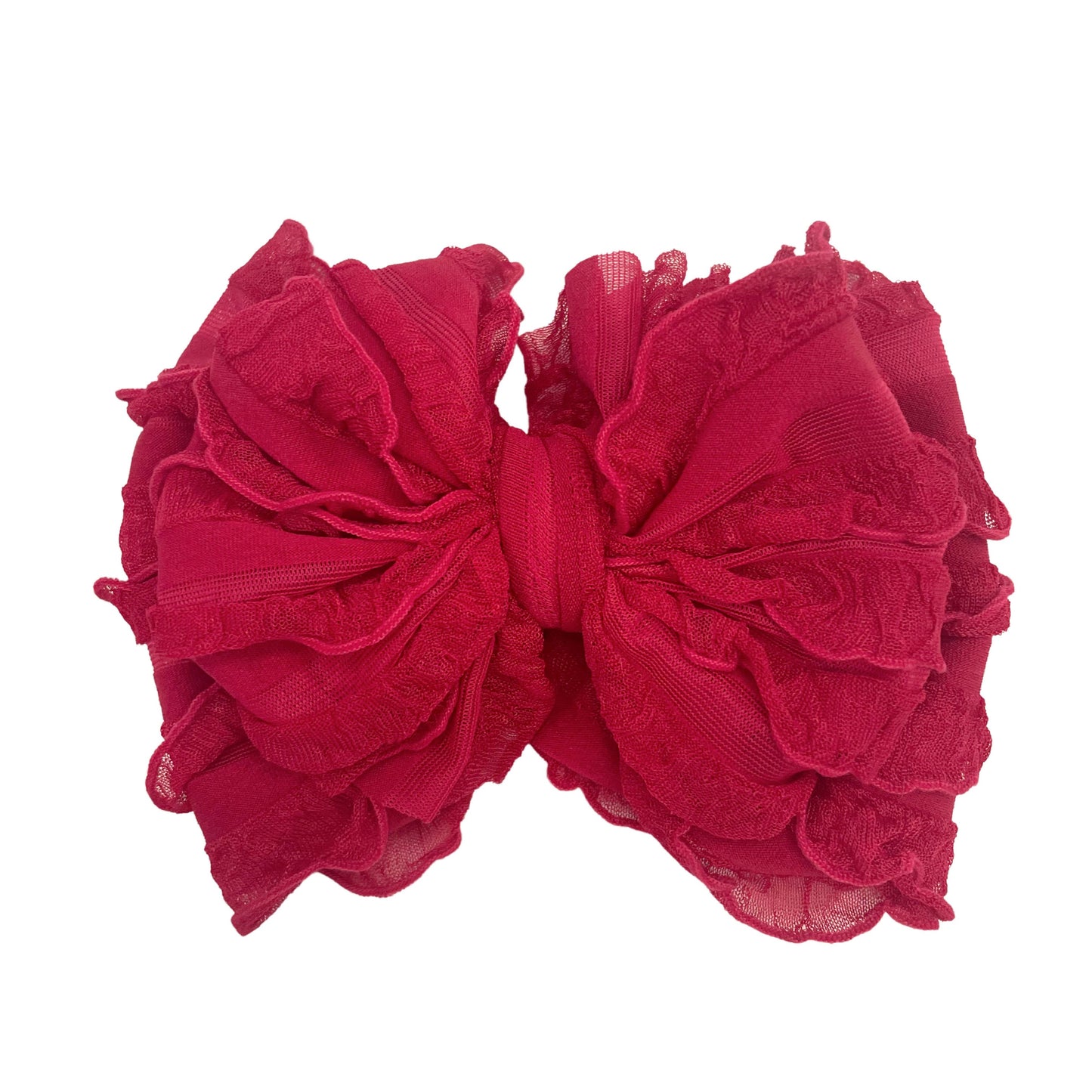 Cranberry Ruffled Bow